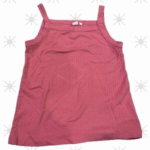 Gap Square Neck Tank size women's large - dark coral color